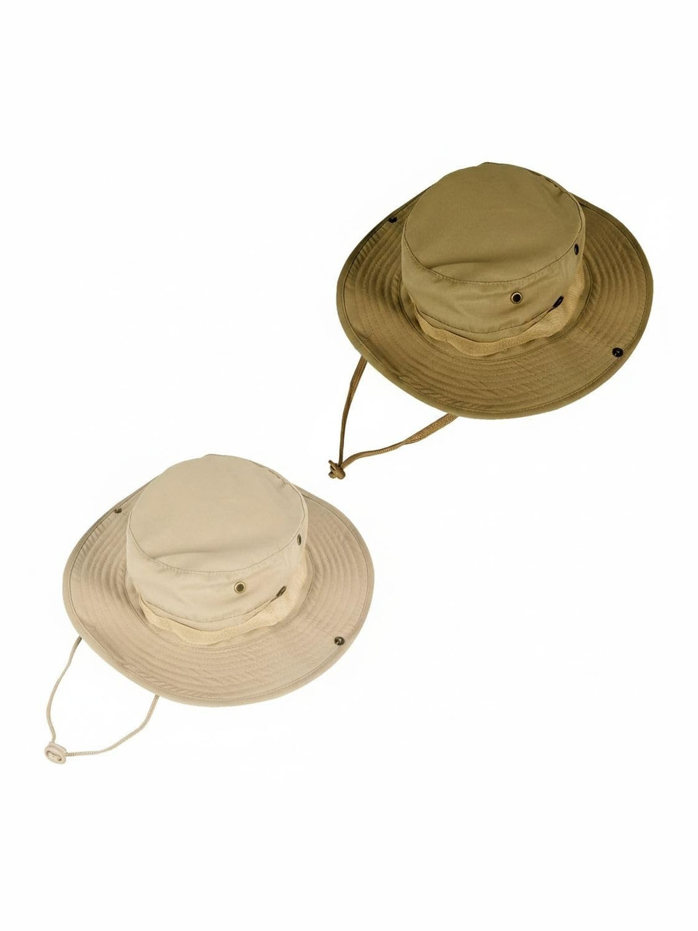 Sun Hats for Men Women Bucket Hat UPF 50+ | 2 Packs, Brown, Khaki | Size OS
